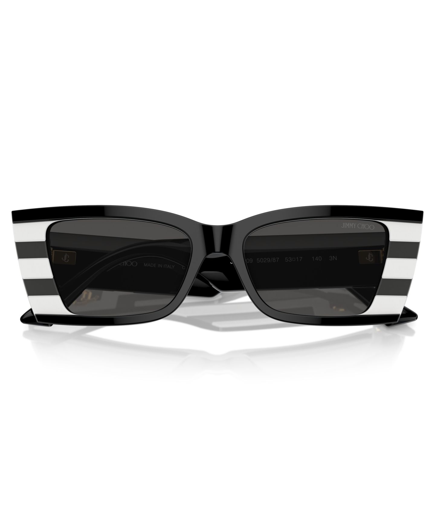 Женские солнцезащитные очки Jimmy Choo Sunglasses, JC5009, цвет: Чёрный / Белый — фото 3