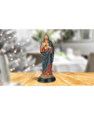5"H Sacred Heart of Jesus Statue Holy Figurine Religious Decoration Home Decor Perfect Gift for House Warming, Holidays and Birthdays