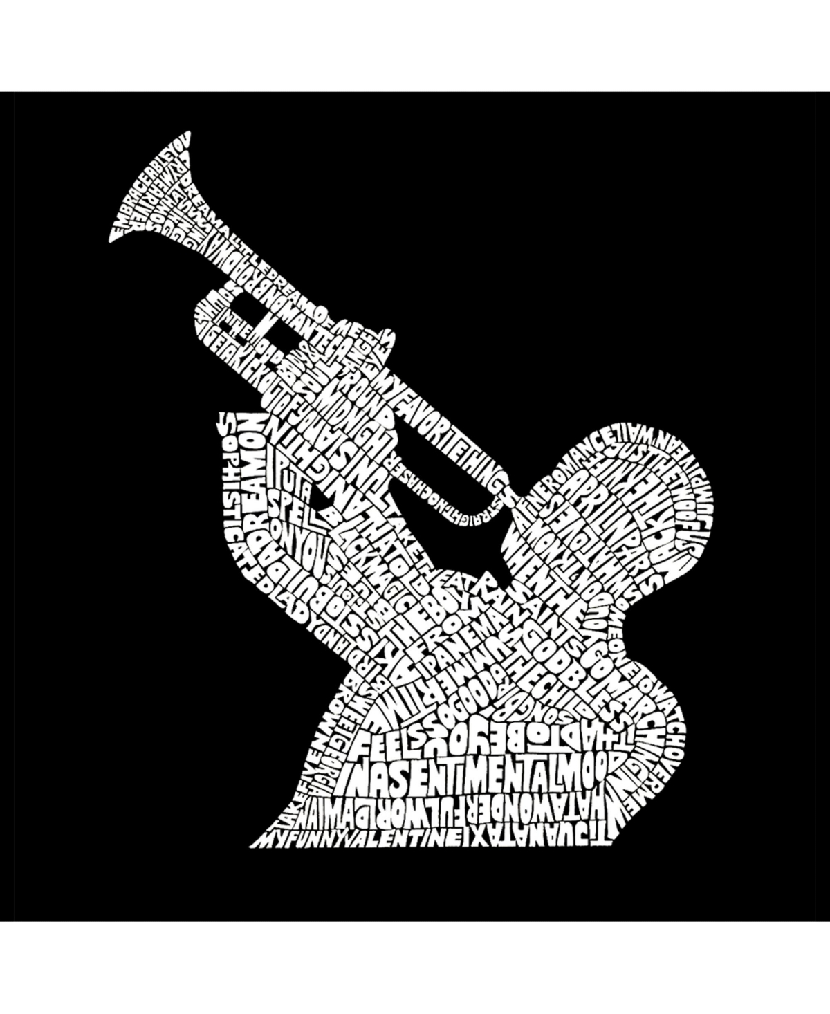 La Pop Art Girls Word Art Long Sleeve - All Time Jazz Songs