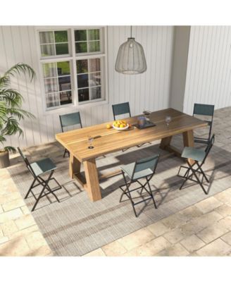 Folding Bar Stools Set of 2 Backrest Humanized Footrest