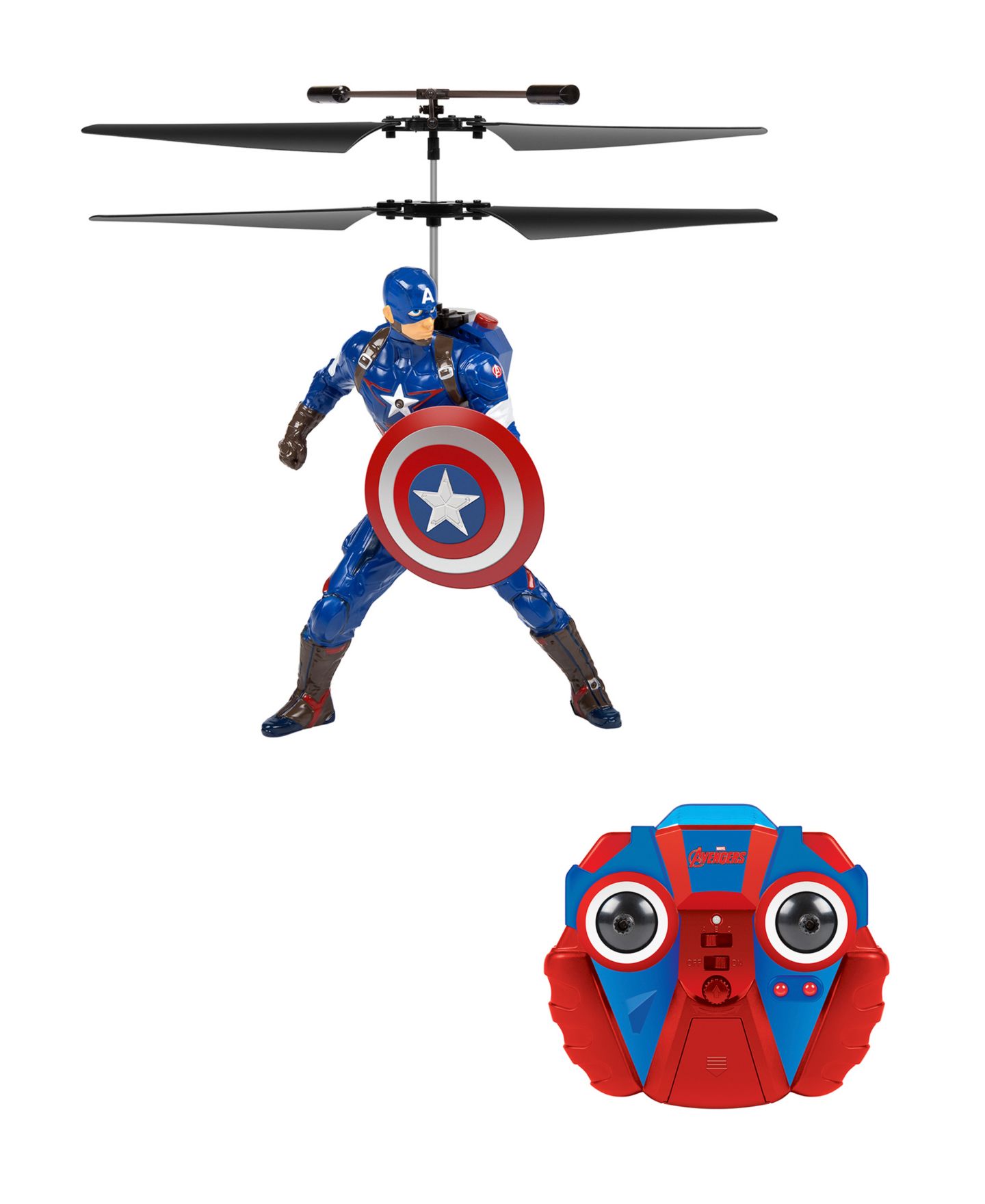 Детская игрушка World Tech Toys Marvel Avengers Captain America 2-Channel Infrared Remote Control Helicopter — фото 1