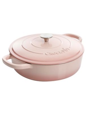 Artisan 5 Quart Cast Iron Braiser Everyday Pan With Borasilicate Lid - Red