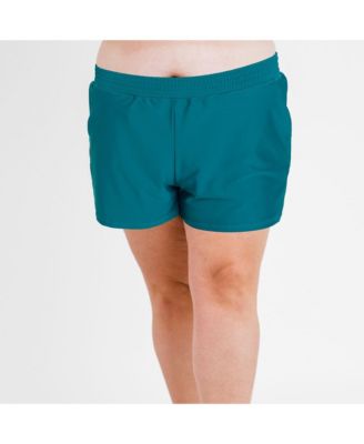 Women's Plus Size Classic Fit Swim Shorts With Panty