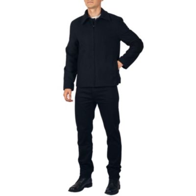 Men's Grant 28" Open Bottom Jacket Wool Blend JD Bomber Zippered Jacket