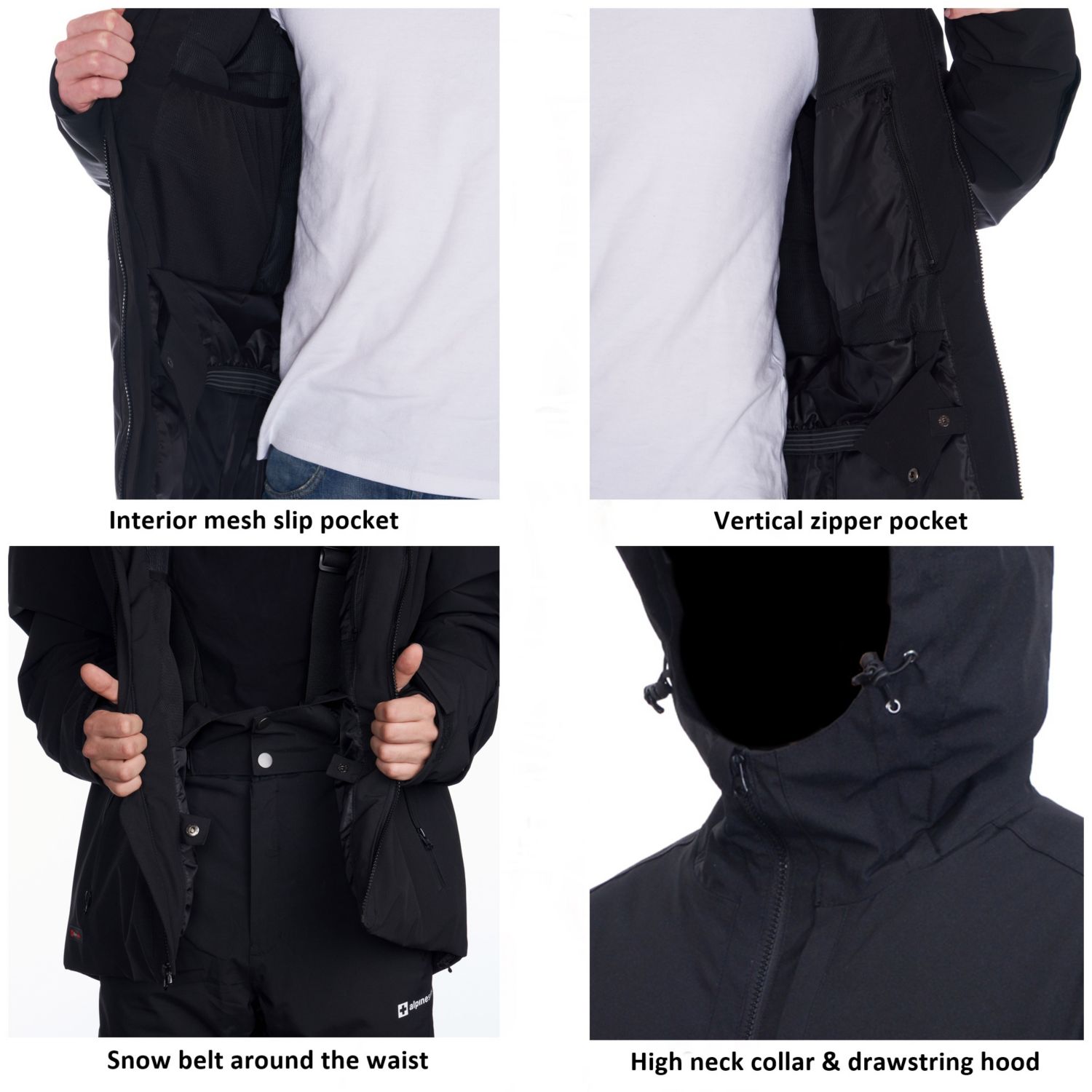 Mens Waterproof Ski Jacket Snowboarding Winter Snow Coat Raincoat