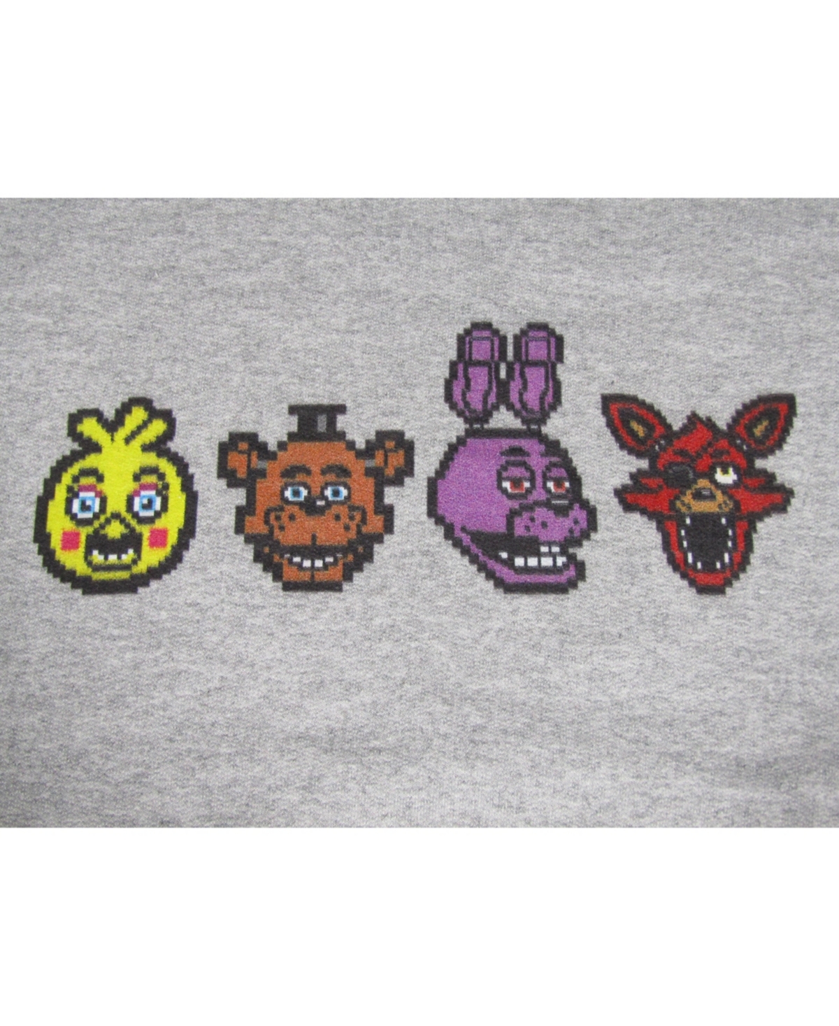 Five Nights at Freddy's Boys Pixel Heads Athletic Heather Long Sleeve Shirt