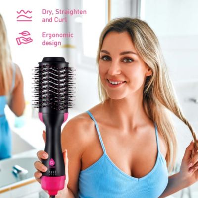 Hair Styling Power Bundle: One Step Hair Dryer & Volumizer Brush, Professional Salon Quality Flat Iron Hair Straightener