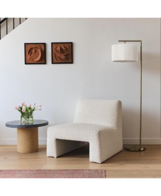 Montage Modern 60" LED Arc Floor Lamp with Pleated Fabric Shade