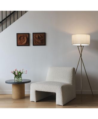 Jaxon 60" LED Contemporary Tripod Floor Lamp with Pleated Shade