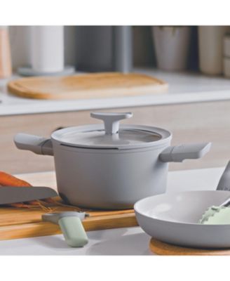 Balance Non-stick Ceramic Stockpot 8", 3.3qt. With Glass Lid, Recycled Aluminum