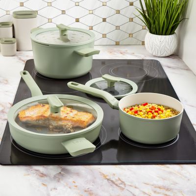 Balance Nonstick Ceramic Saucepan 7", 2.1qt. With Glass Lid, Recycled Aluminum