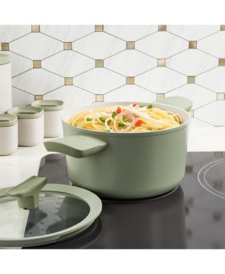 Balance Non-stick Ceramic Stockpot 8", 3.3qt. With Glass Lid, Recycled Aluminum