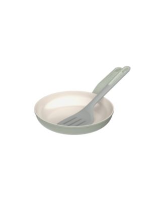 Balance Non-stick Ceramic 2Pc Frying Pan 9.5" and Nylon Turner 13.75", Recycled Aluminum