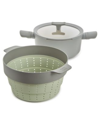 Balance 3Pc Non-stick Ceramic Steamer Set, Recycled Aluminum