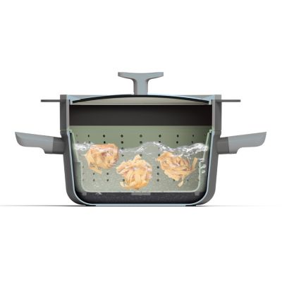 Balance 3Pc Non-stick Ceramic Steamer Set, Recycled Aluminum