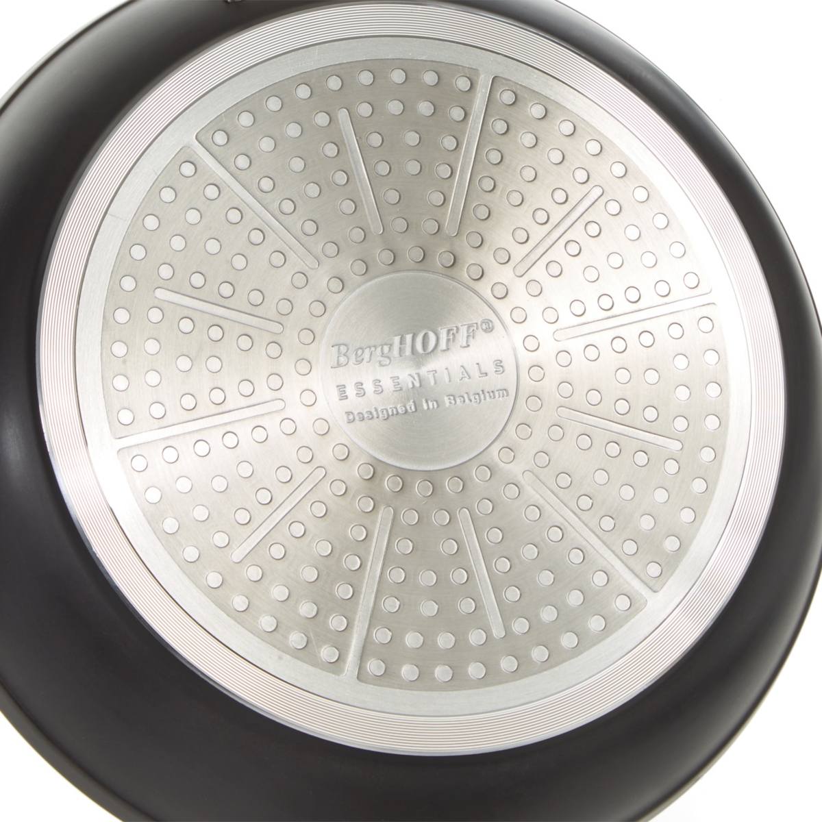 BergHOFF Essentials 4Pc Non-stick Hard Anodized Simmer Set With Glass Lids,- Black