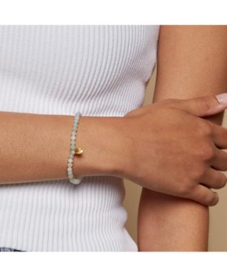 Tranquil Journey Lotus Aquamarine Gemstone Bracelet