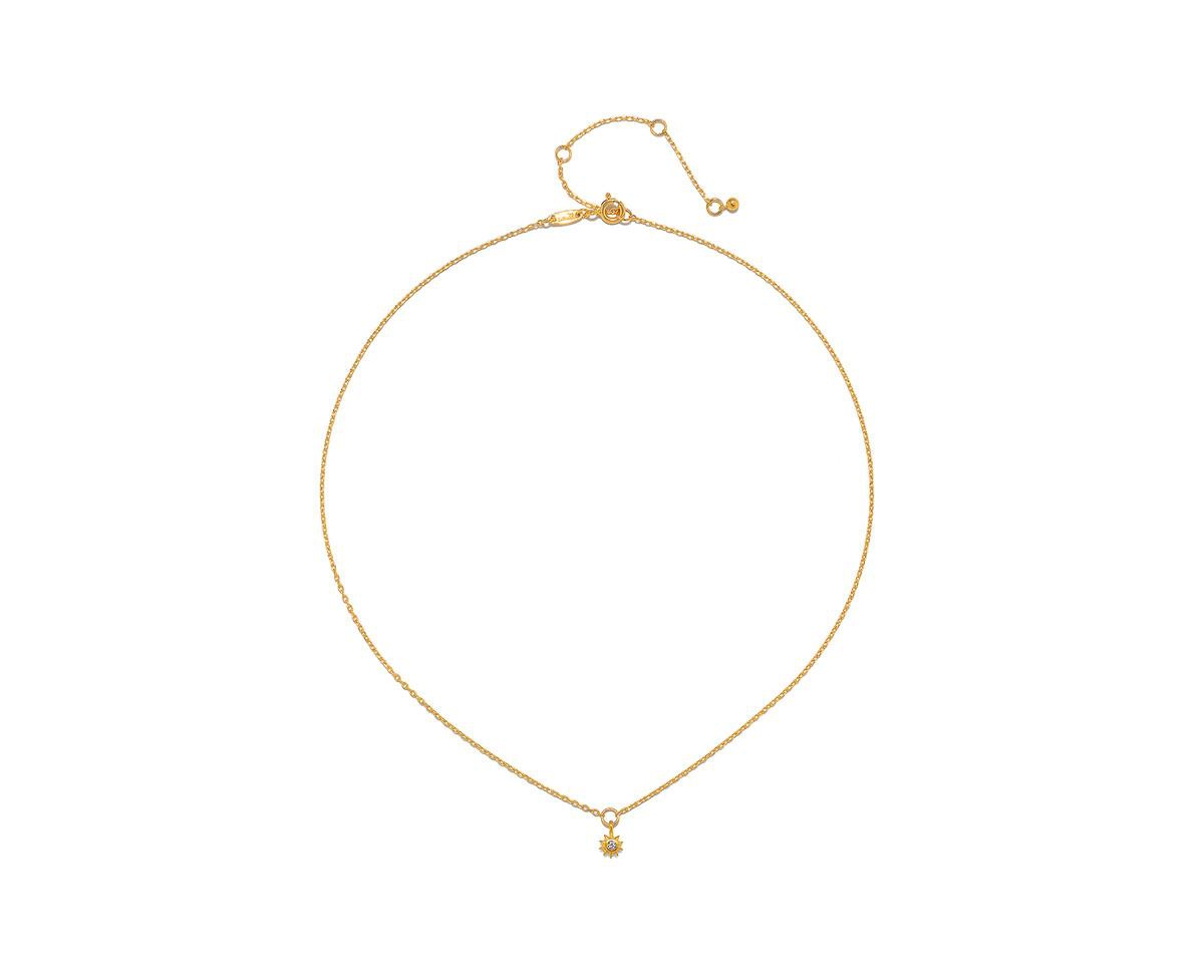 Lucent Spirit Mini Sun Pendant Necklace - Gold