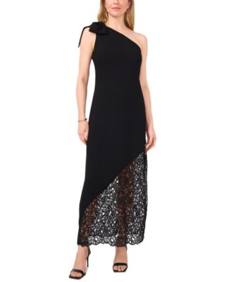 CeCe - Women's One-Shoulder Sleeveless Lace Maxi Dress