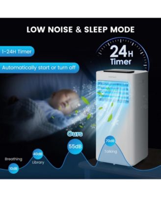 10000 BTU Portable Air Conditioner with Sleep Mode-White