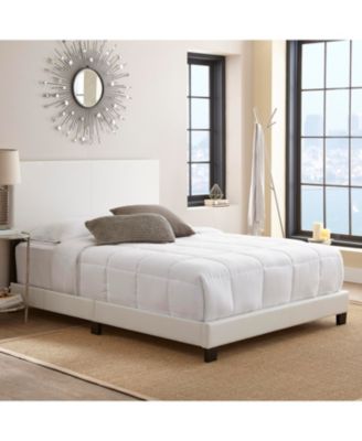 Florence Leatherette Upholstered Platform Bed Frame with Adjustable Headboard - Boyd Sleep
