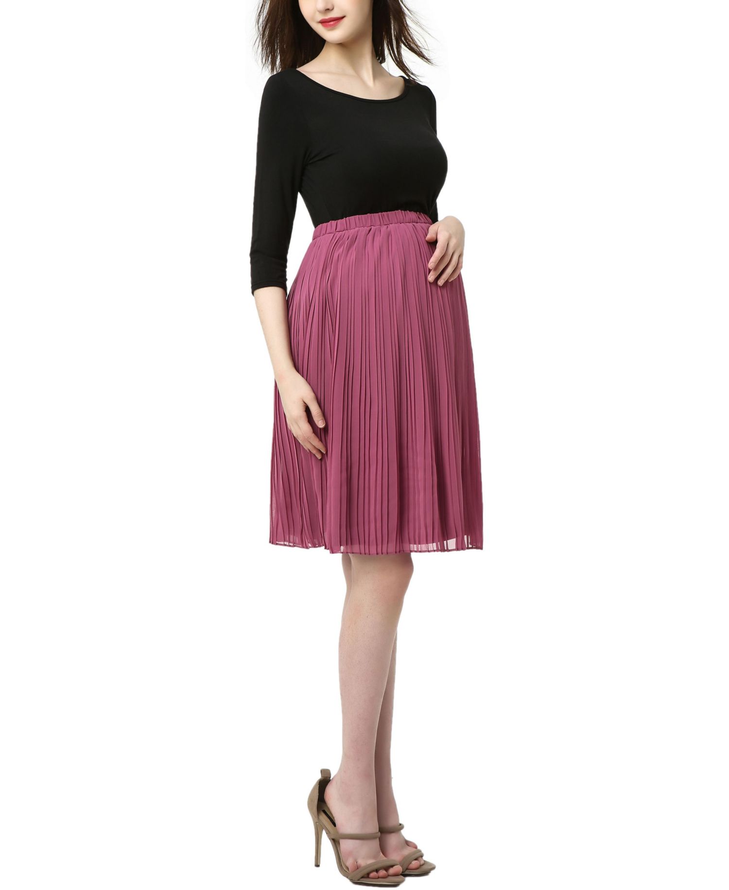 Women's Colorblock Empire Waist Dress
