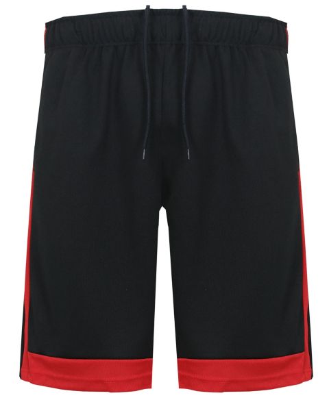 Мужские шорты Galaxy By Harvic Premium Active Moisture Wicking Workout Mesh Shorts With Trim, цвет: Чёрный / Красный