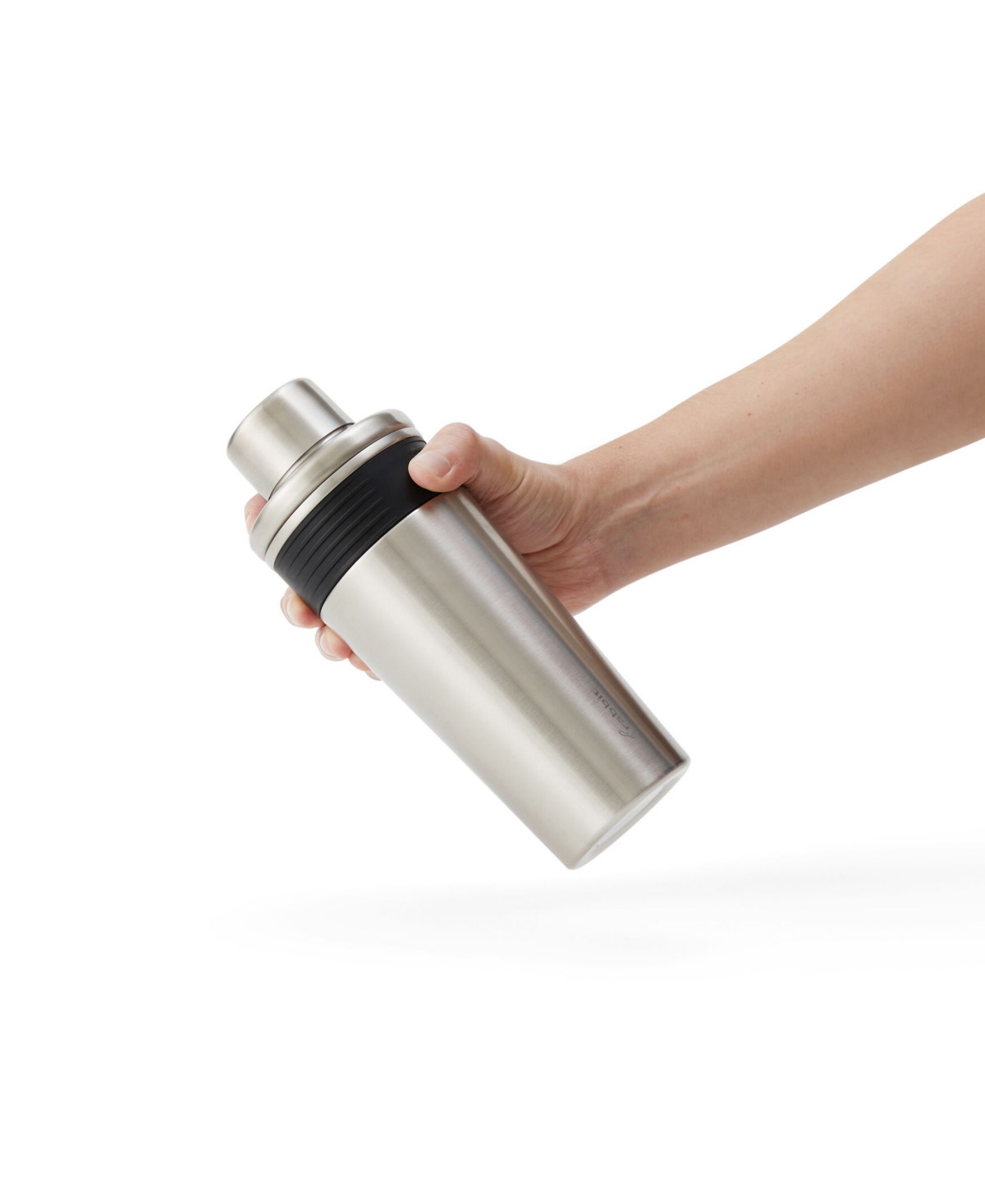 RABBIT 18 OZ DOUBLE INSULATED STAINLESS STEEL COCKTAIL SHAKER WITH 1.5 OZ SHOT CAP AND STRAINER 