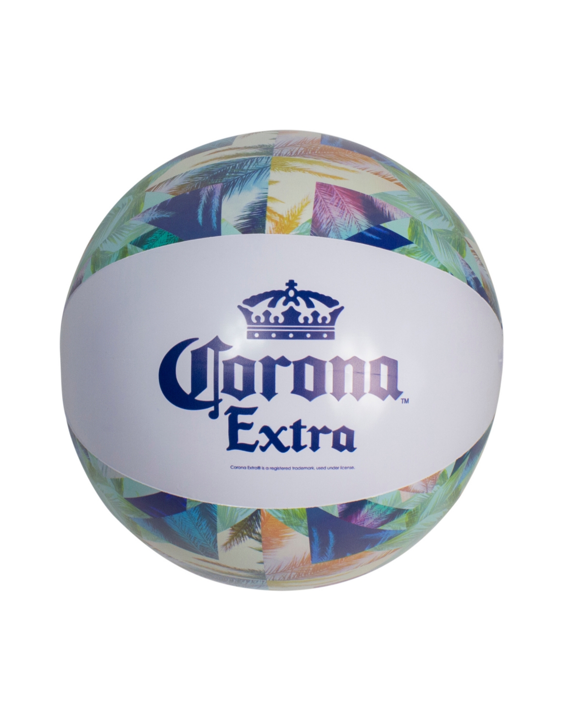20" Corona Tropical Blue and Green Inflatable Beach Ball - Blue