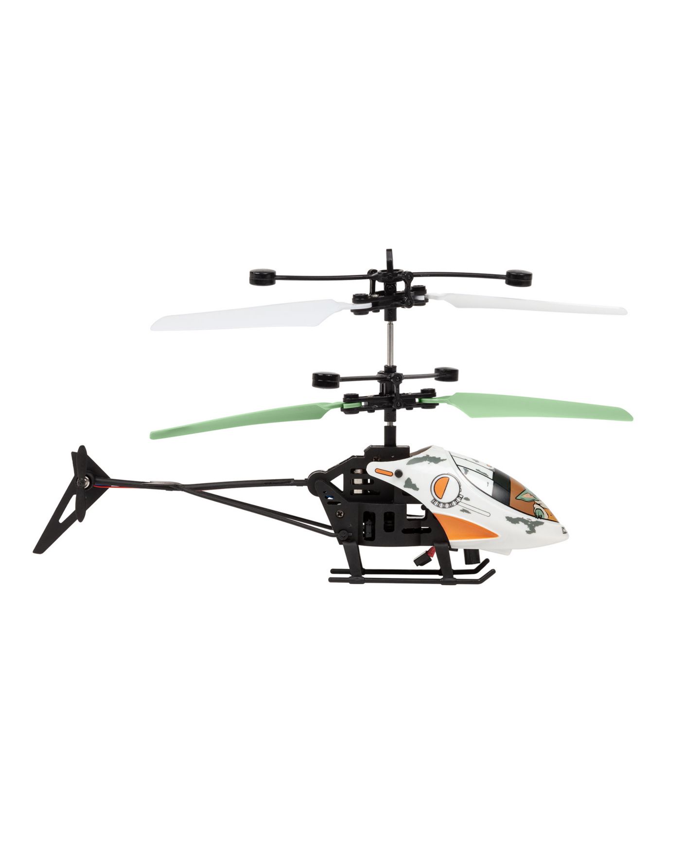 Детская игрушка World Tech Toys Star Wars The Mandalorian Baby Yoda Motion Sensor LED Light RC Helicopter — фото 2