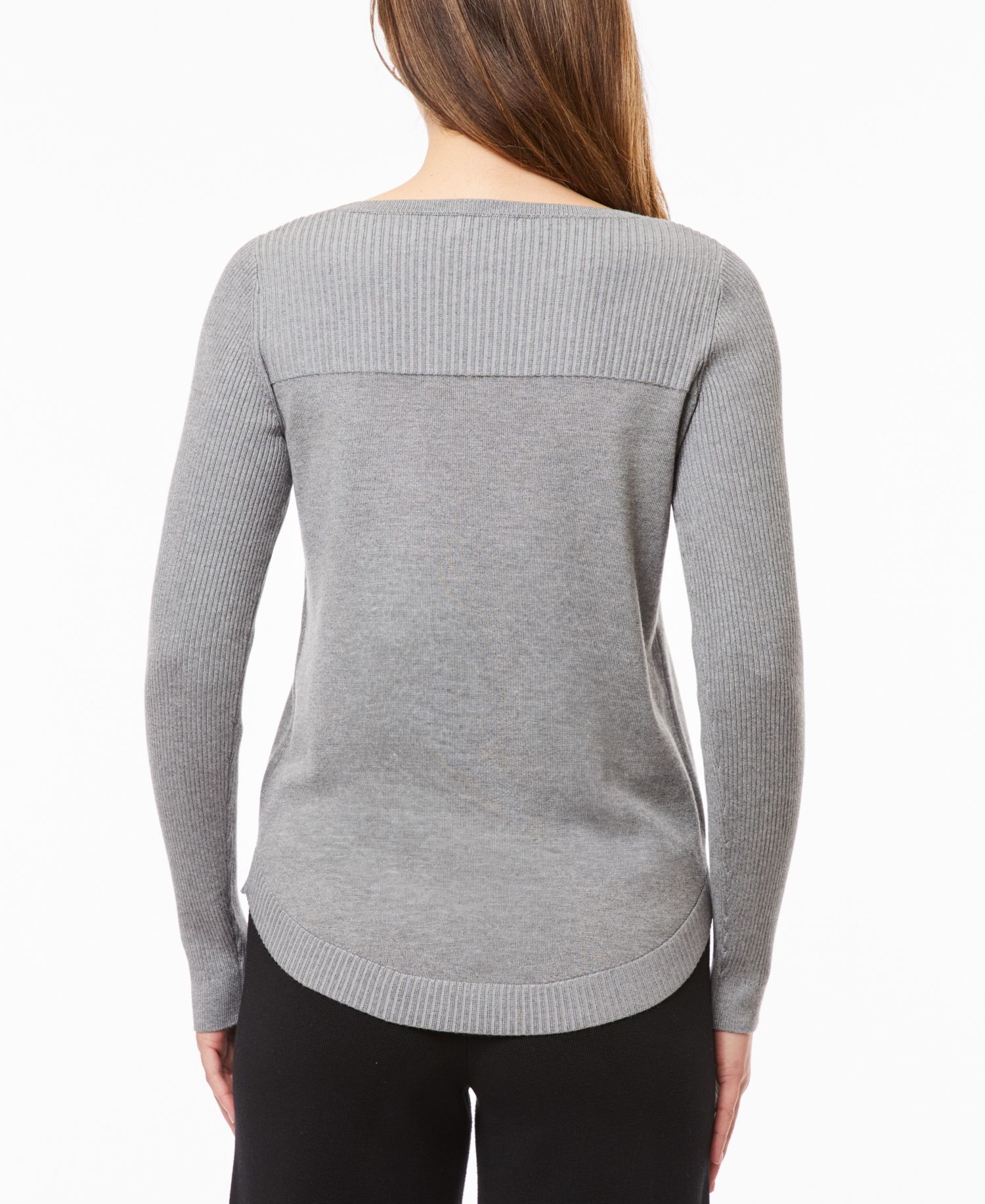 Women's Boat Neck Long-Sleeve Sweater