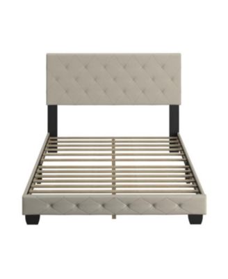 Chloe Linen Upholstered Platform Bed Frame with Adjustable Headboard - Boyd Sleep