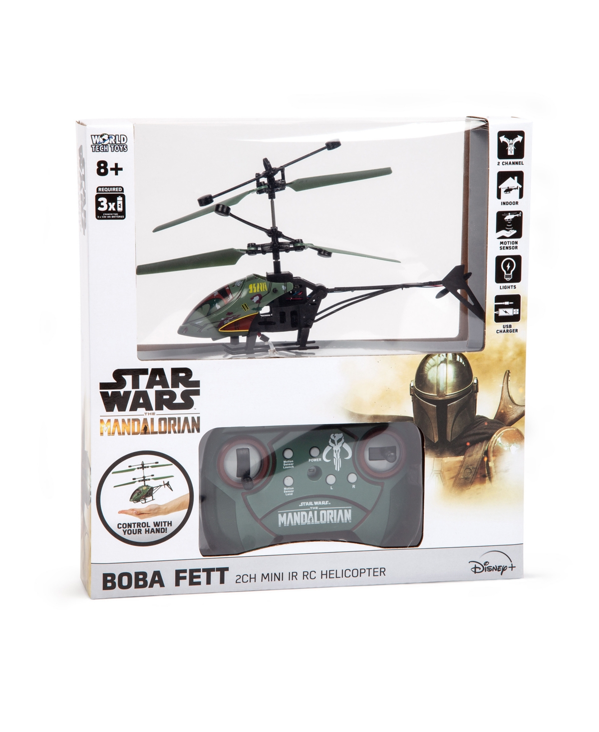 World Tech Toys Star Wars The Mandalorian Boba Fett 2ch Ir Helicopter In Multi