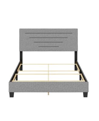 Cordoba Linen Upholstered Platform Bed Frame with Adjustable Headboard