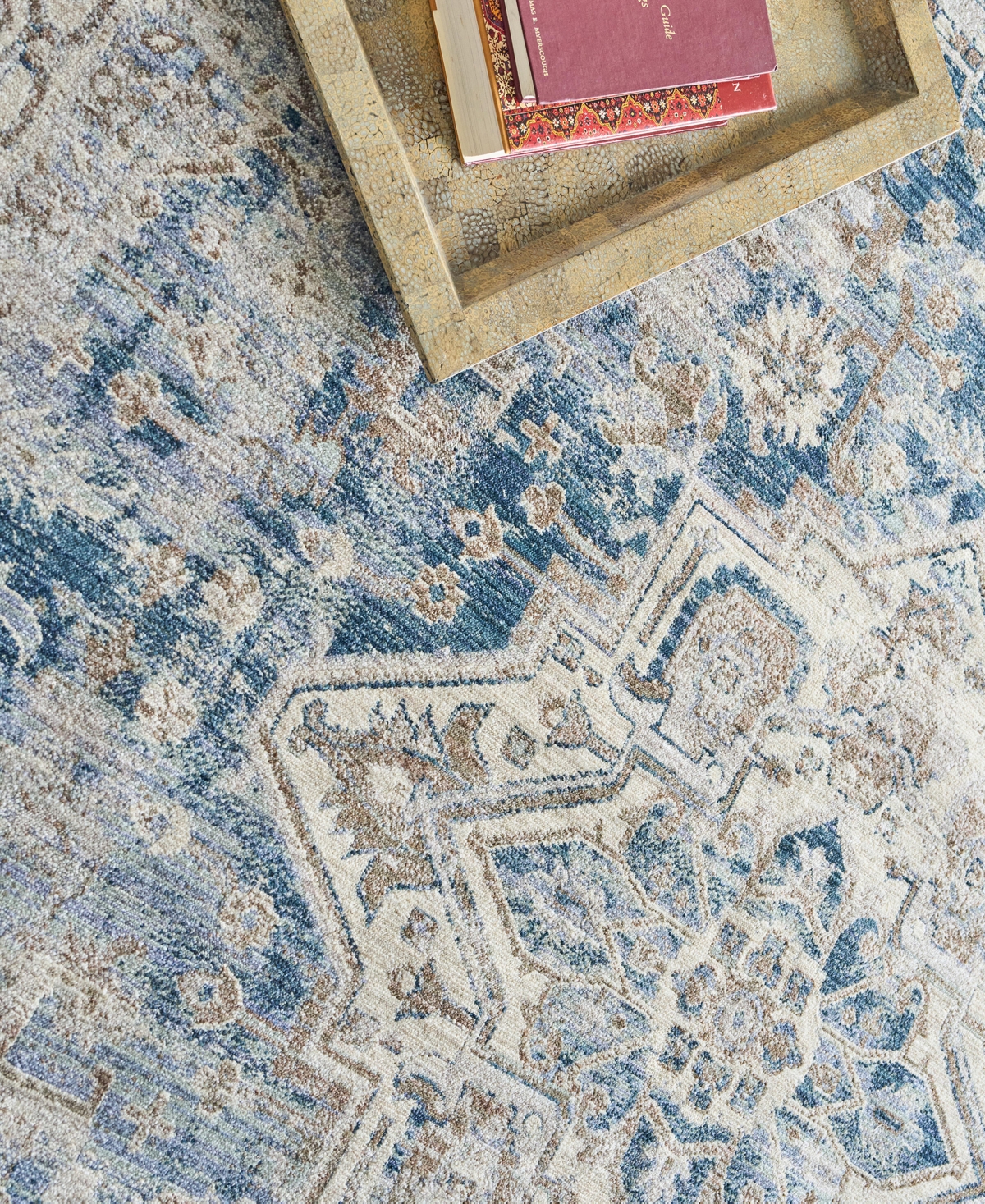 The Met X Exquisite Rugs Vintage Looms Vtl-77 8'x10' Area Rug In Blue,beige