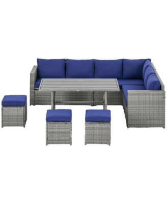 Wicker Furniture Set, Sectional Sofa w/ Loveseats & Chairs