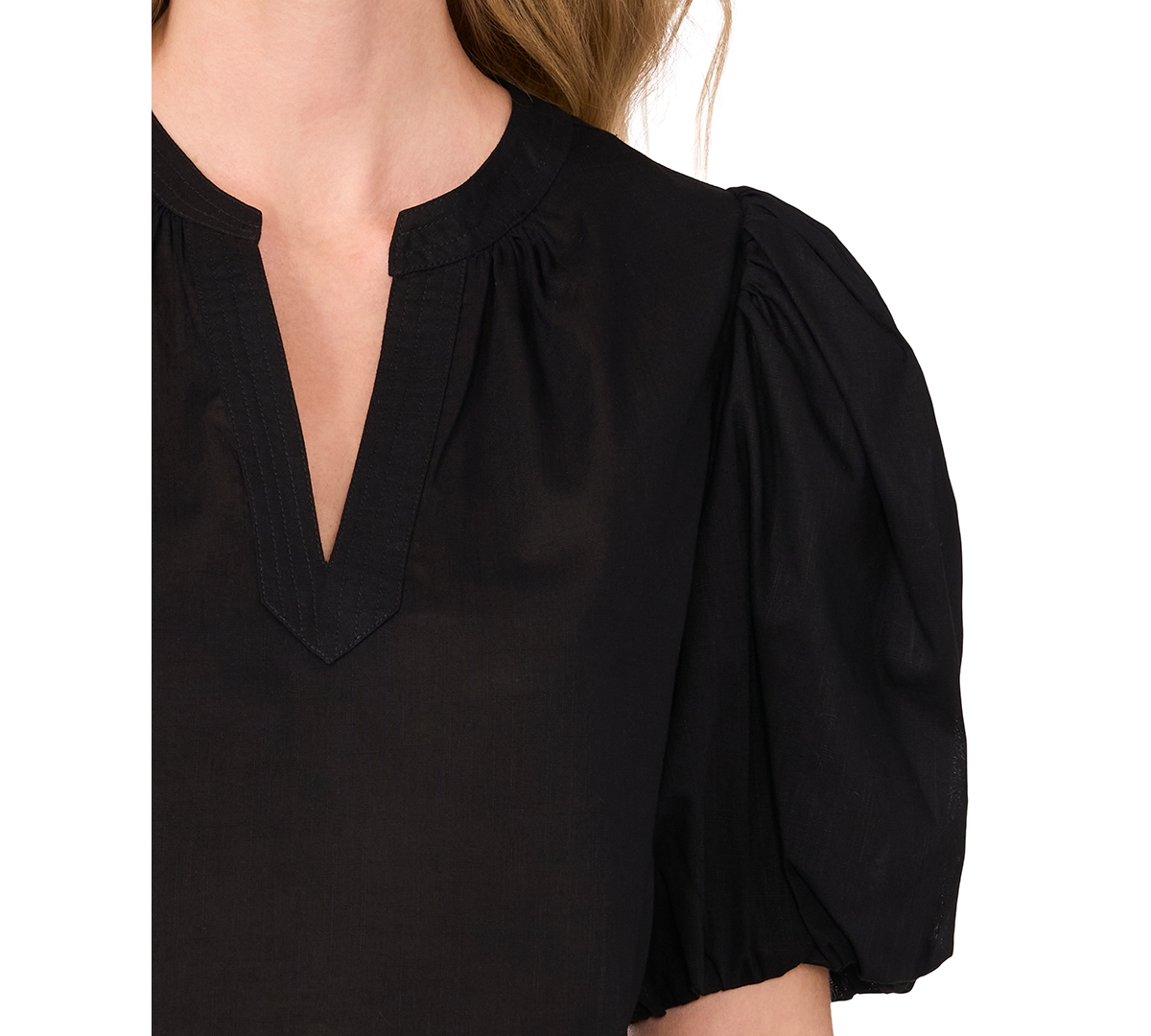 CeCe Women's Short-Puffed-Sleeve Blouse