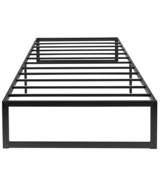 14 Inch Twin Size Steel Bed Frame With Steel Slat Support For Any Mattress (No Box Spring Required)