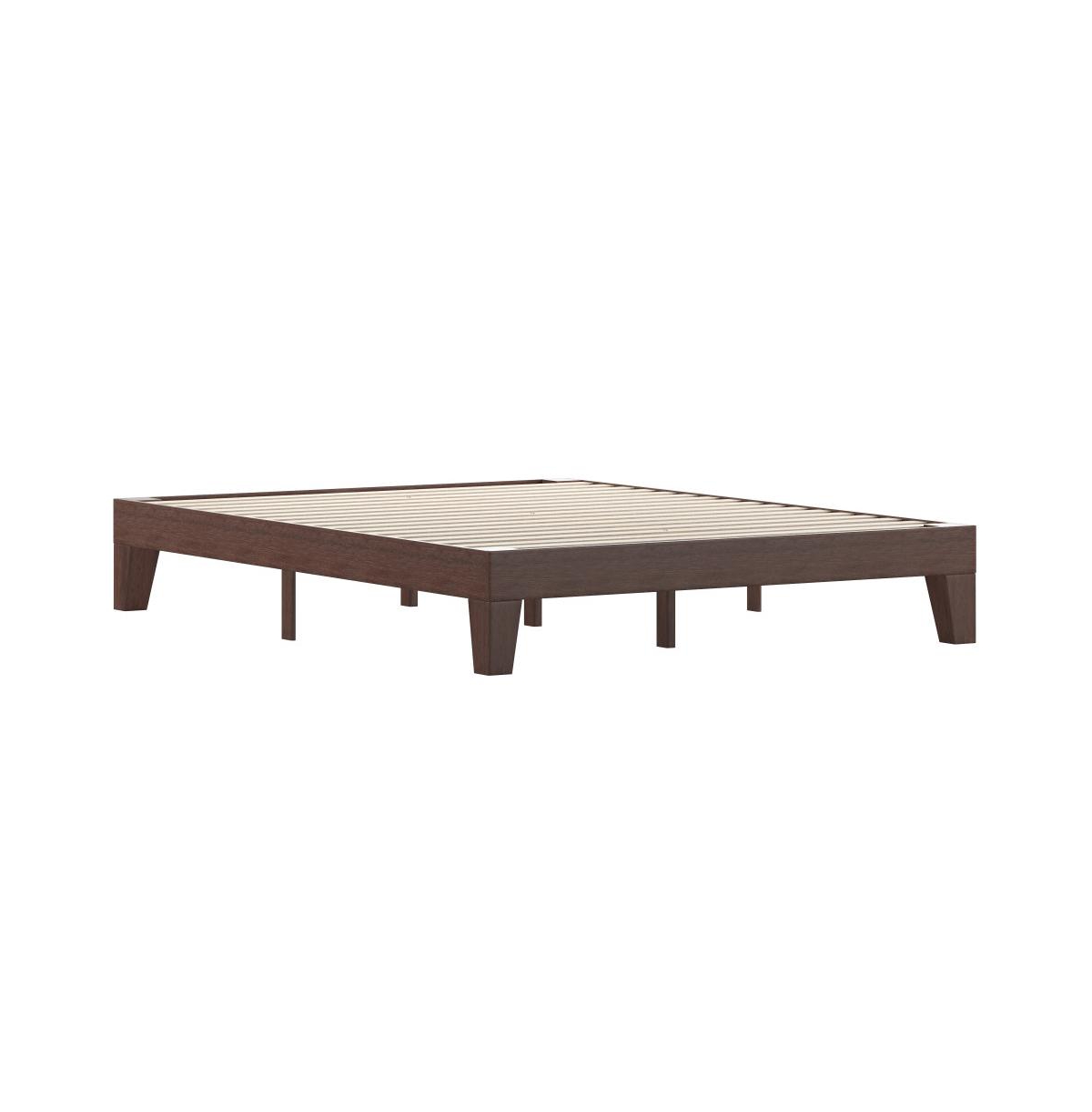 Merrick Lane Eduardo Platform Bed Frame, Solid Wood Platform Bed Frame With Slatted Support, No Box Spring Needed