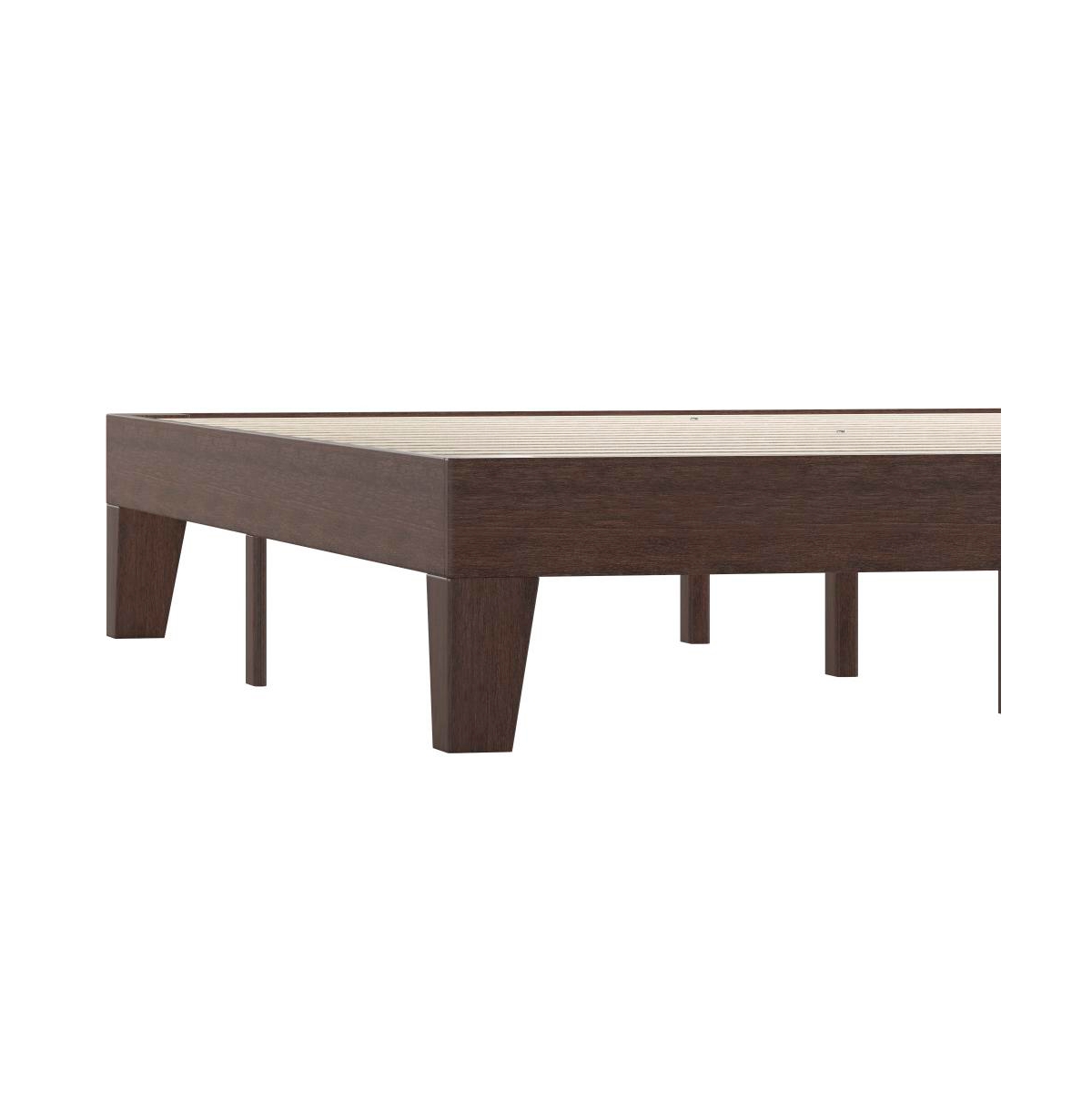 Merrick Lane Eduardo Platform Bed Frame, Solid Wood Platform Bed Frame With Slatted Support, No Box Spring Needed