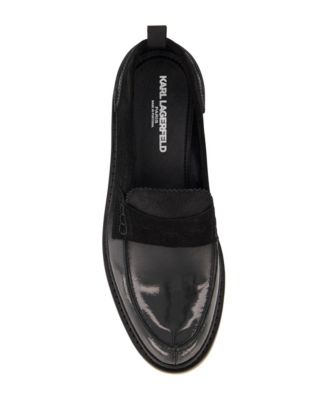 Men's White Label Suede Penny Loafers