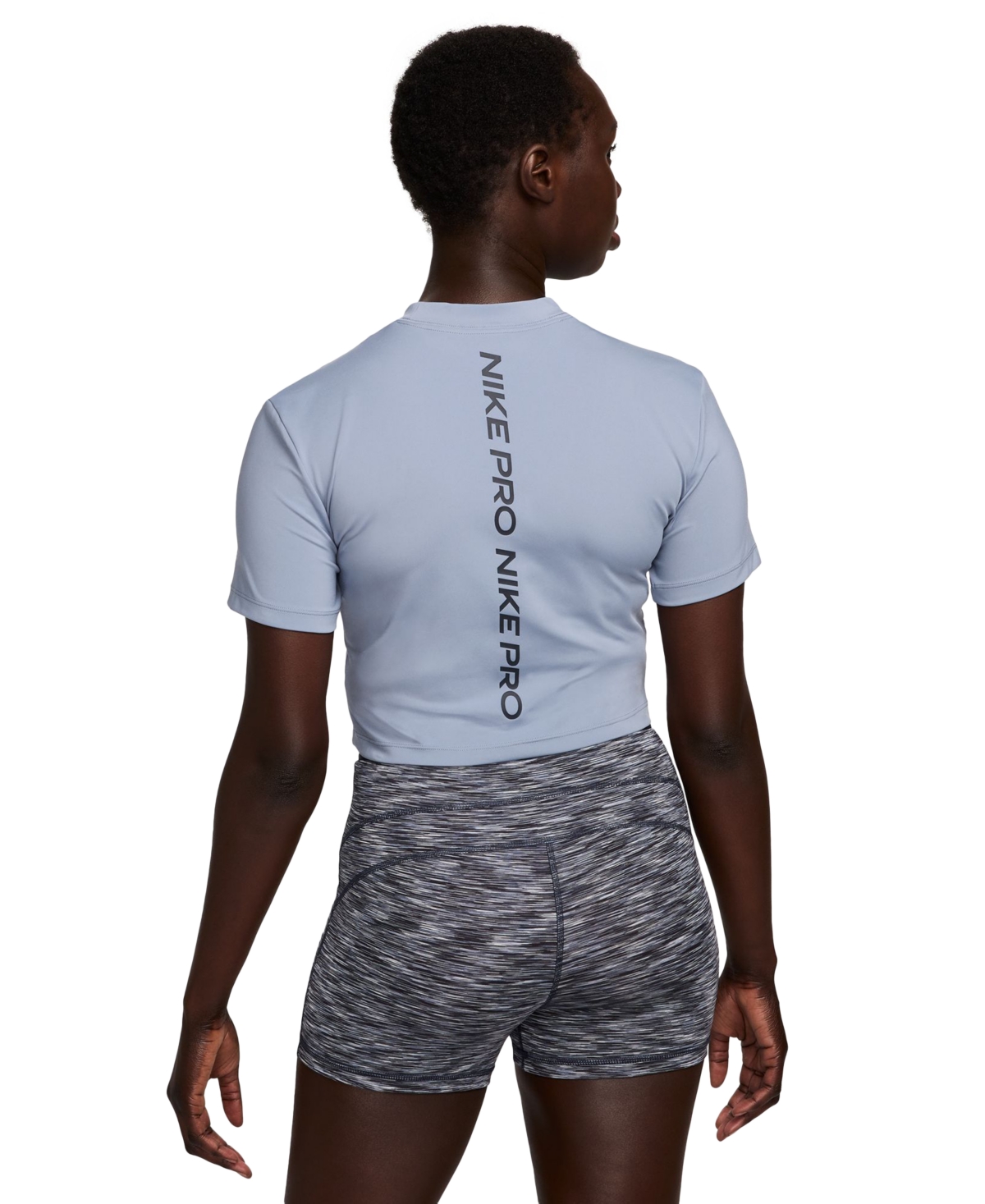 Nike Women's Pro Dri-fit Short-Sleeve Cropped Training Top