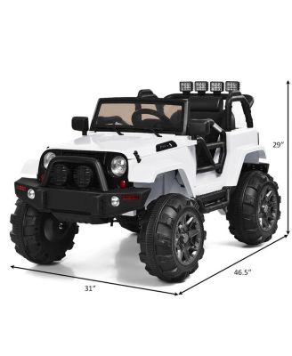 12V Electric Ride On Truck with Parental Remote Control and LED Lights