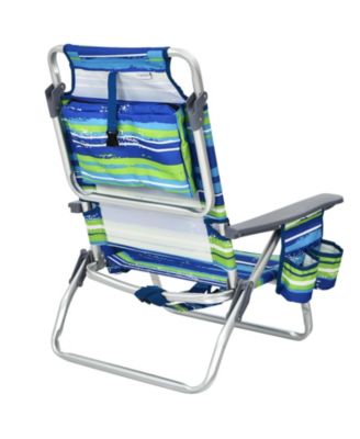 2 Pieces Folding Backpack Beach Chair with Pillow