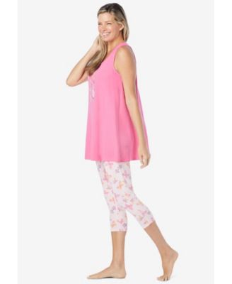 Women's Dreams and Co. Scoopneck Tank and Capri Legging PJ Set