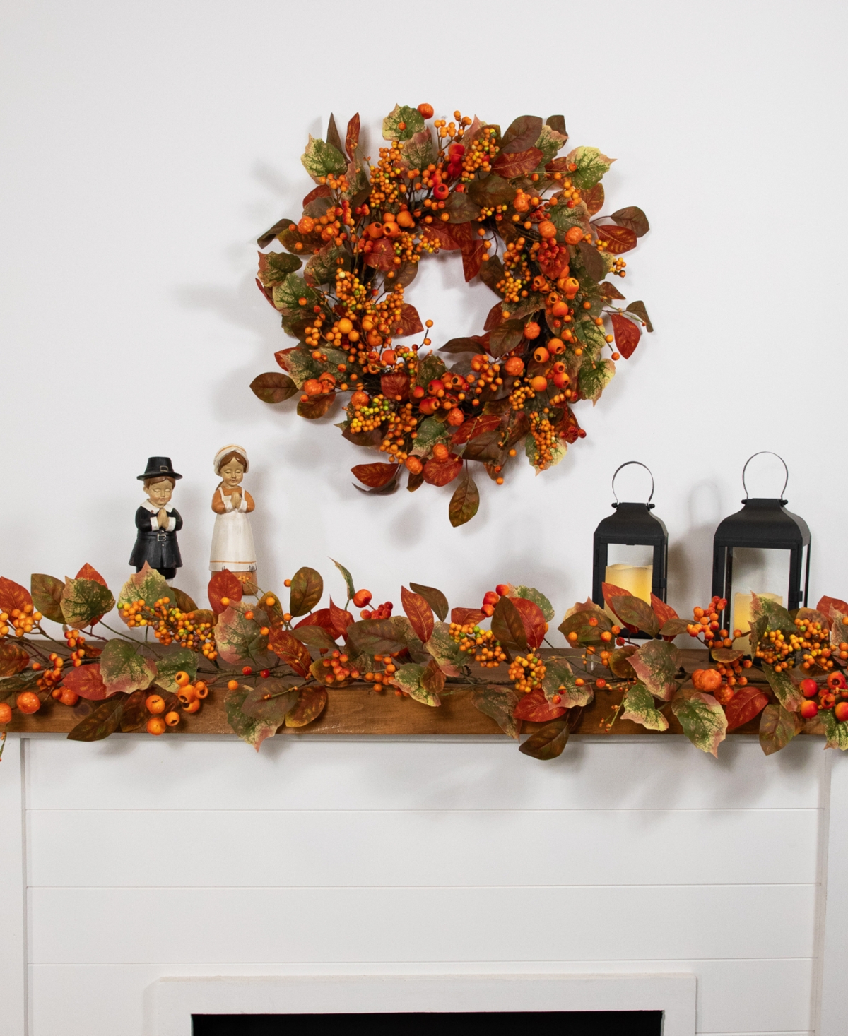 Northlight Pumpkins And Berries Artificial Fall Harvest Garland In Orange