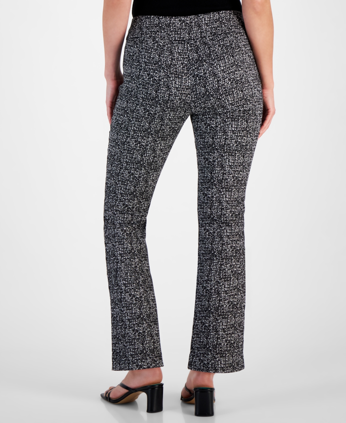 Inc International Concepts Petite Mid Rise Mini-bootcut Jacquard Pants, Created For Macy's In Texture Jacquar