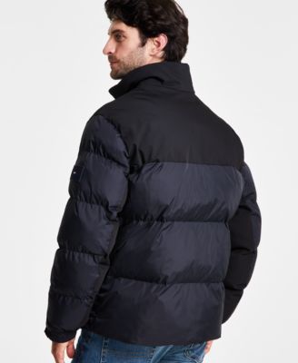 Men's Mixed-Media Puffer Jacket