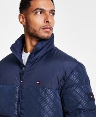 Men's Mixed-Media Puffer Jacket