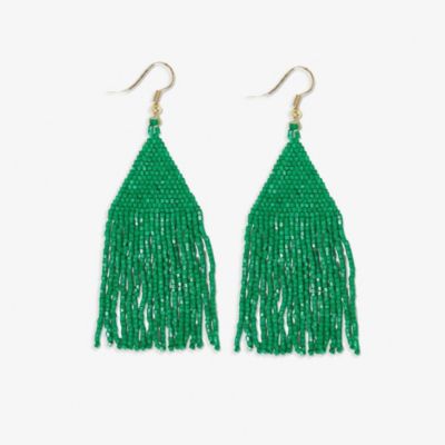 Lexie Solid Beaded Fringe Earrings
